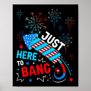 Hier om te knallen grappig 4 juli Onafhankelijkhei Poster