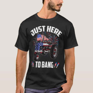 Hier om vuurwerk te knallen American Flag Boerderi T-shirt
