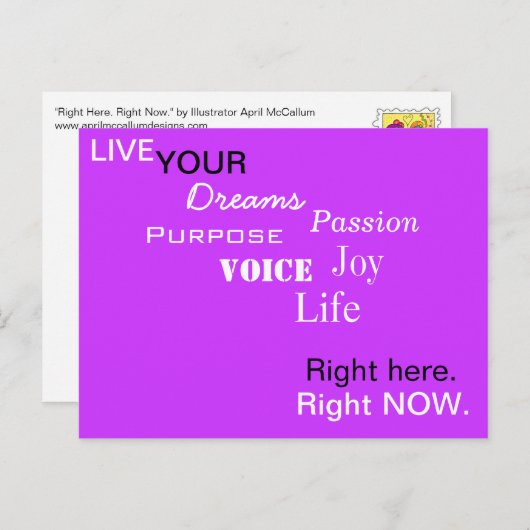 HIER. OP DIT MOMENT. Briefkaart (Voorkant / Achterkant)