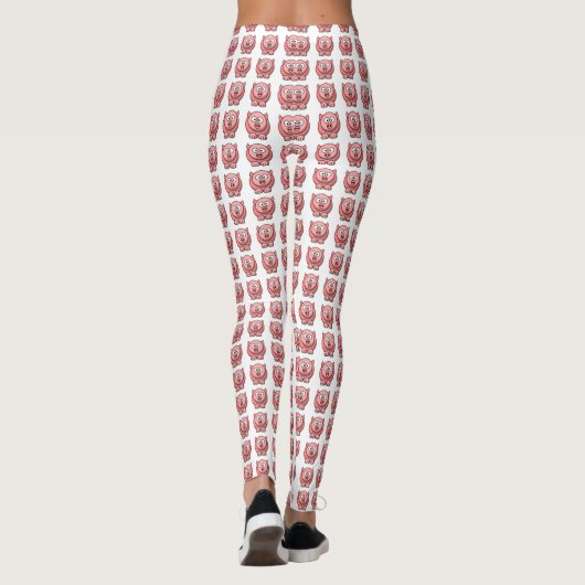 Hier Piggy Pig Pig. Leggings (Achterkant)