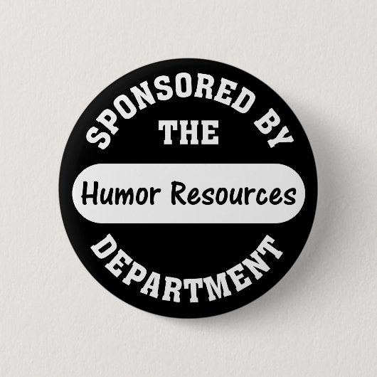 Hier staat HR voor humor Ronde Button 5,7 Cm (Voorkant)