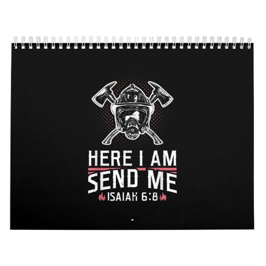 Hier stuur ik me Isaiah 68 brandweerman Kalender (Hoes)