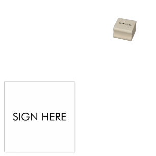 HIER TEKENEN Rubber Stempel voor Documenten