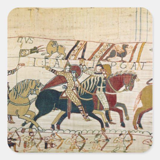 Hier vechten de Fransen Vierkante Sticker (Voorkant)