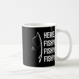 Hier Vis Vis T-shirt Grappige Visserij Shirts Koffiemok