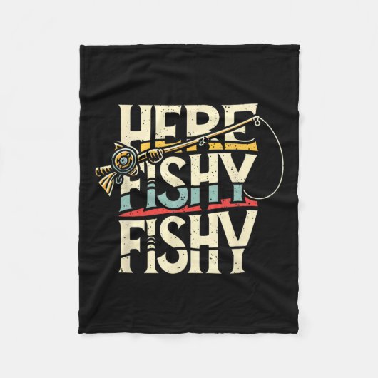 Hier Vist een visachtige grappige vis Fleece Deken (Voorkant)