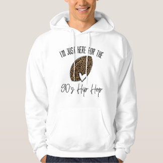 Hier voor de 90s Hip Hop Voetbal Vrouwen Luipaard Hoodie