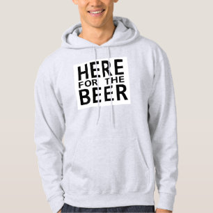 Hier voor de bierjongens humor groene hoodie