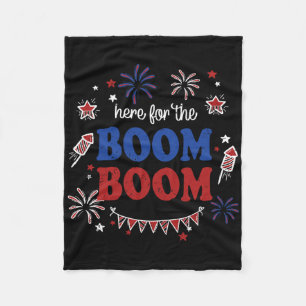 Hier voor de Boem Boem 4 juli vuurwerk onafhankeli Fleece Deken