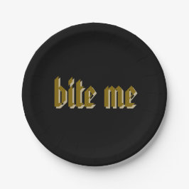Hier voor de "Boos" Bite Me Papieren Bordje