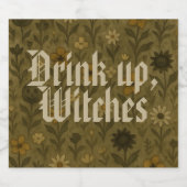 Hier voor de "Boos" Drink, heksen Sparkling Wijnetiket (Enkel label)