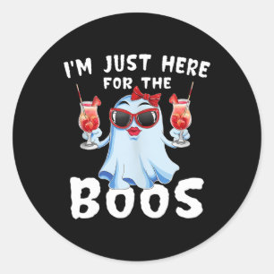 Hier voor de Boos Funny Ghost Halloween Drink Ronde Sticker