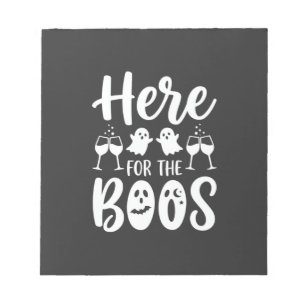Hier voor de Boos Halloween Geest Ontwerp_1 Notitieblok