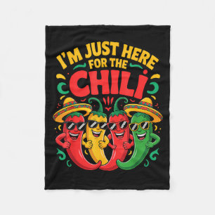 Hier voor de chili grappige chili kook wedstrijd t fleece deken