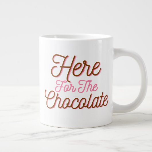 Hier voor de chocolade extra grote beker (Rechts)