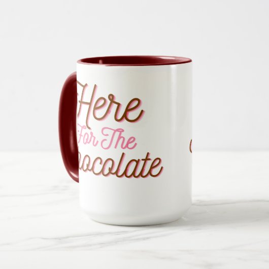 Hier voor de chocolade mok (Voorkant links)