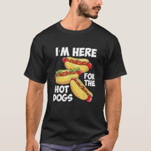 Hier voor de hotdogs Vienna worst Frankfurter T-shirt
