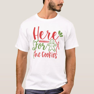 Hier voor de kerst van de koekjes t-shirt