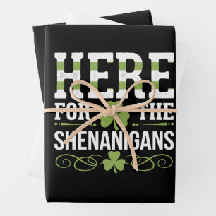 Hier voor de Schelmenstreken Iers Ierland St. Patr Inpakpapier Vel