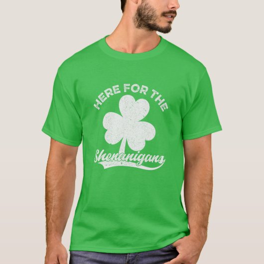 Hier voor de Shenanigans St Patricks Day Shamrock T-shirt (Voorkant)