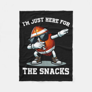 Hier voor de snacks american football funny vrouwe fleece deken