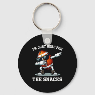 Hier voor de snacks american football funny vrouwe sleutelhanger