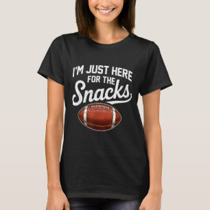 Hier voor de snacks american football grappige vro t-shirt