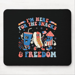 Hier voor de snacks en Freedom Boy Meisje Kind 4th Muismat