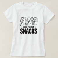 Hier voor de snacks Grappige basketbal foodie T-sh