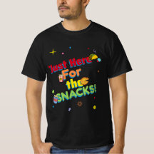 Hier voor de snacks! humoristisch