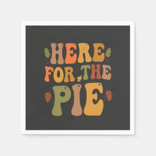Hier voor de taart Funny Thanksgiving Autumn Pie Servet