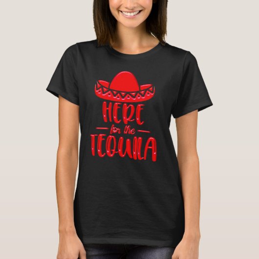 Hier voor de Tequila Bright Red Fiesta T-shirt (Voorkant)