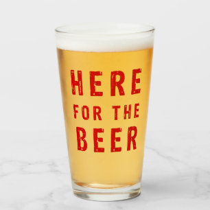 Hier voor het bier glas