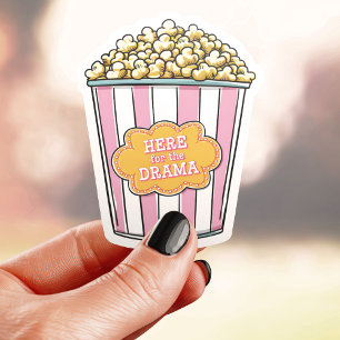 Hier voor het drama Popcorn Vinyl Sticker