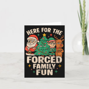 Hier voor het gedwongen familiefun Kerstman Kerstb Kaart
