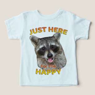 Hier voor het Happy Raccoon Peuter T-shirt
