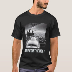 Hier voor het vlees - Grappige haai selfie vissen T-shirt