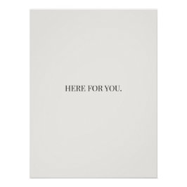 Hier voor Jou Poster – Eenvoudige Ondersteuningsbo Perfect Poster