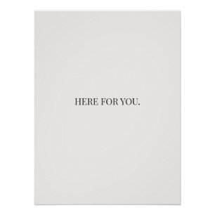 Hier voor Jou Poster – Eenvoudige Ondersteuningsbo Perfect Poster