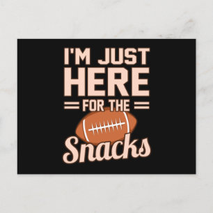 Hier voor Snacks Football Player Coach Game Uitnodiging Briefkaart