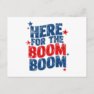 Hier voor The Boom 4 juli Patriottisch  Briefkaart