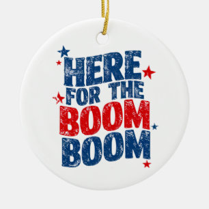 Hier voor The Boom 4 juli Patriottisch  Keramisch Ornament