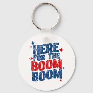 Hier voor The Boom 4 juli patriottisch  Sleutelhanger