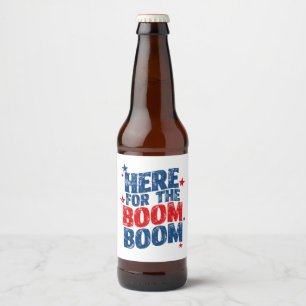 Hier voor The Boom 4th of July Patriottisch Bier Etiket