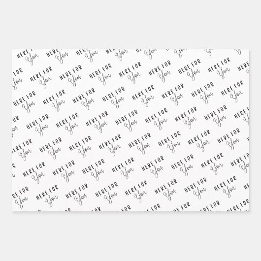 Hier voor u die papierbladen verpakt inpakpapier vel (Voorkant)