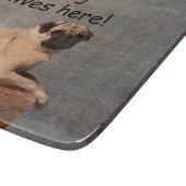 Hier woont een verwende verrotte pug snijplank (Hoek)
