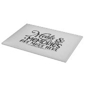 Hier worden maaltijden en herinneringen gemaakt snijplank (Hoek)