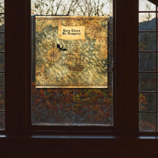 Hier zie je de  kaart van Dragons Raamsticker