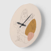 Hier zie je minimalistisch lint. Style Boho. Grote Klok (Hoek)