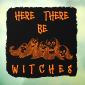 Hier zijn er heksen raamsticker (Vel 3)